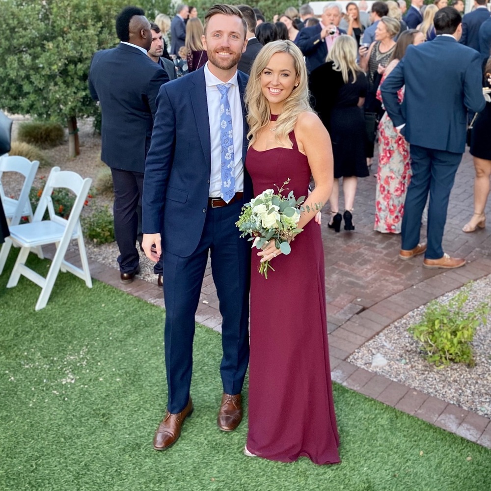 BURGUNDY HAYLEY PAIGE Bridesmaid Dress